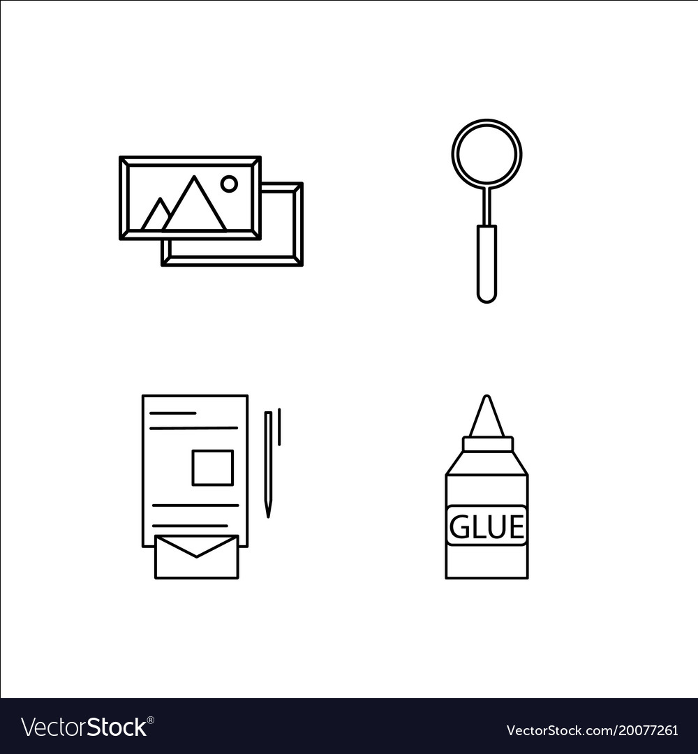 Design and studio simple linear icon setsimple