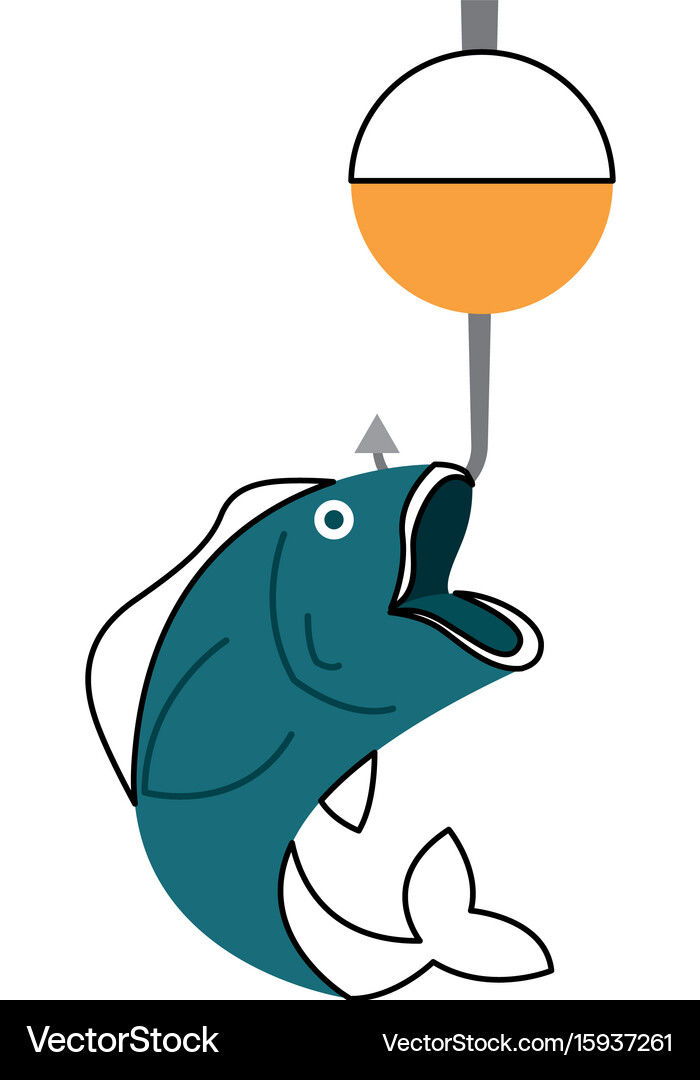 Fish hook isolated icon Royalty Free Vector Image