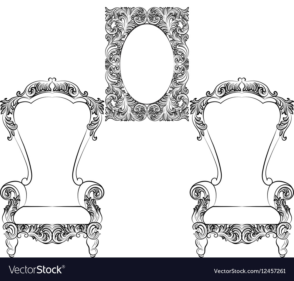 Glamorous rich baroque rococo furniture