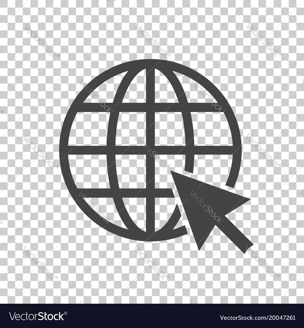 Go to web icon internet flat for website
