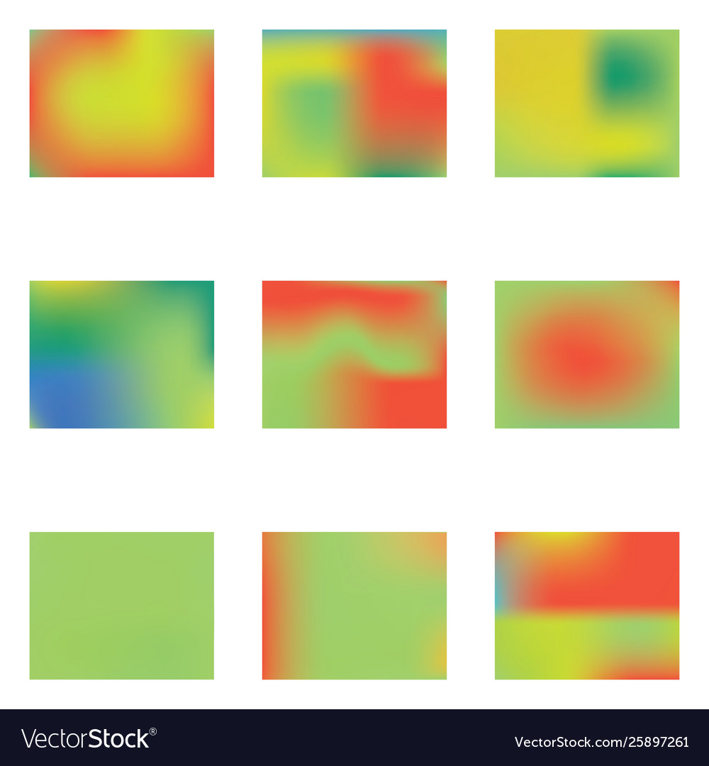 Gradient mesh painted in different colors