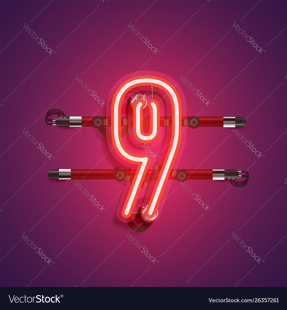 Realistic neon character with wires and console vector image Realistic neon character with wires and console