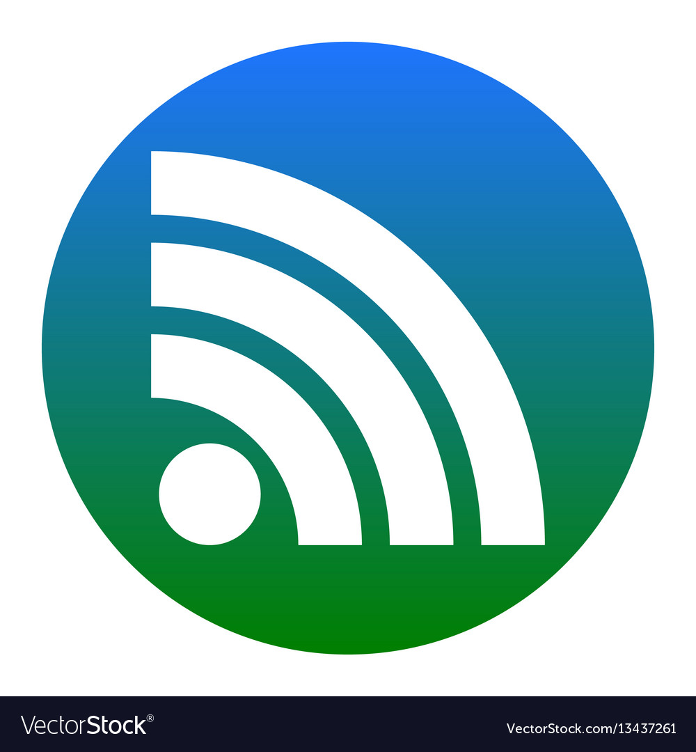 Rss Zeichen weiß Ikone Vector Image Rss Zeichen weiß Ikone
