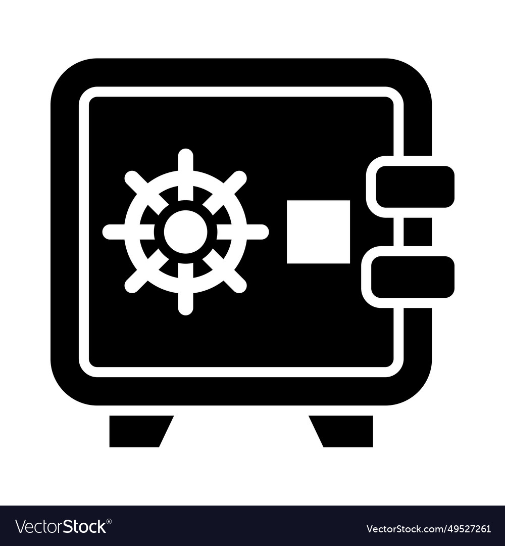 Safe box glyph icon for personal and commercial