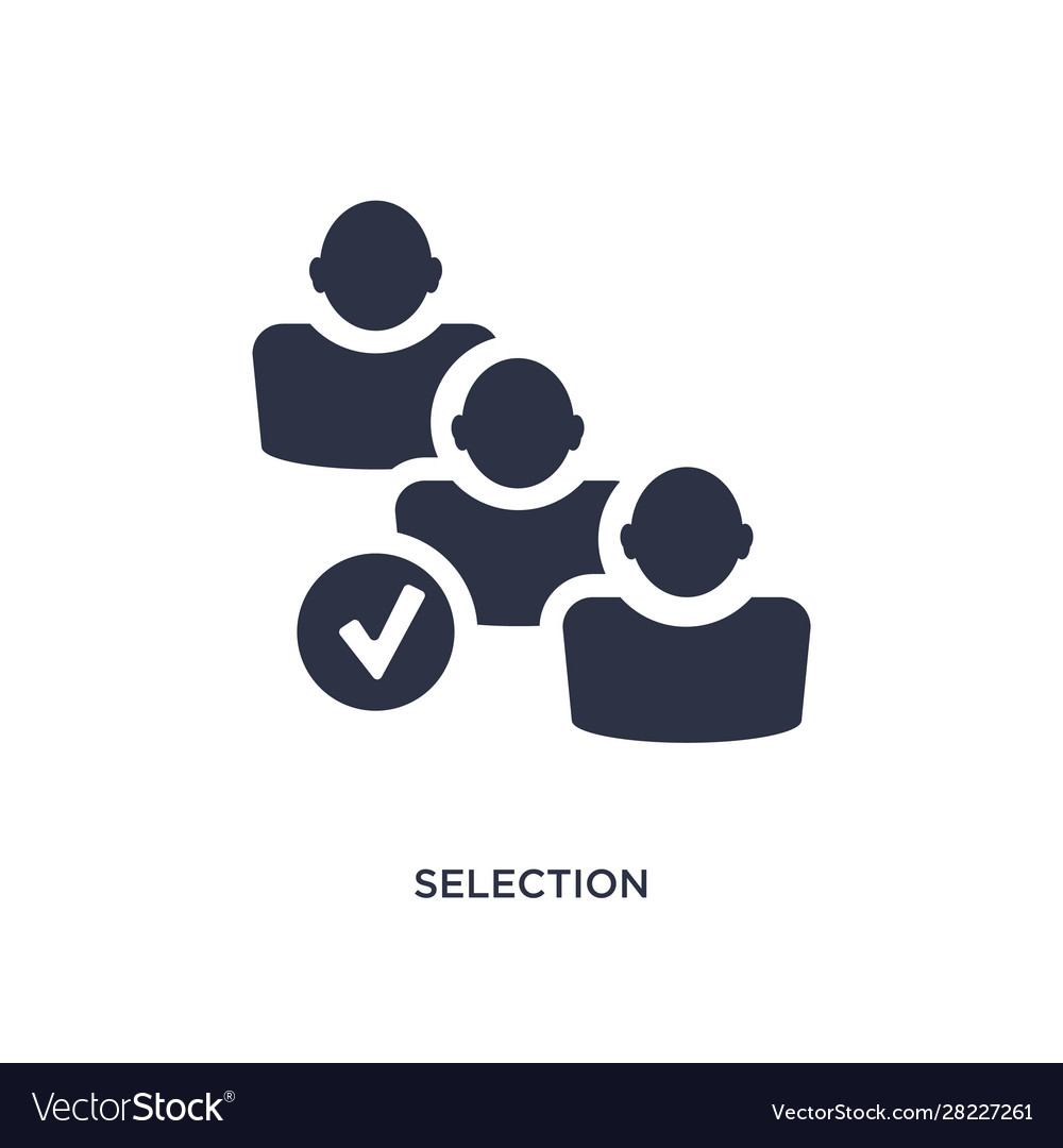 Selection icon on white background simple element Vector Image