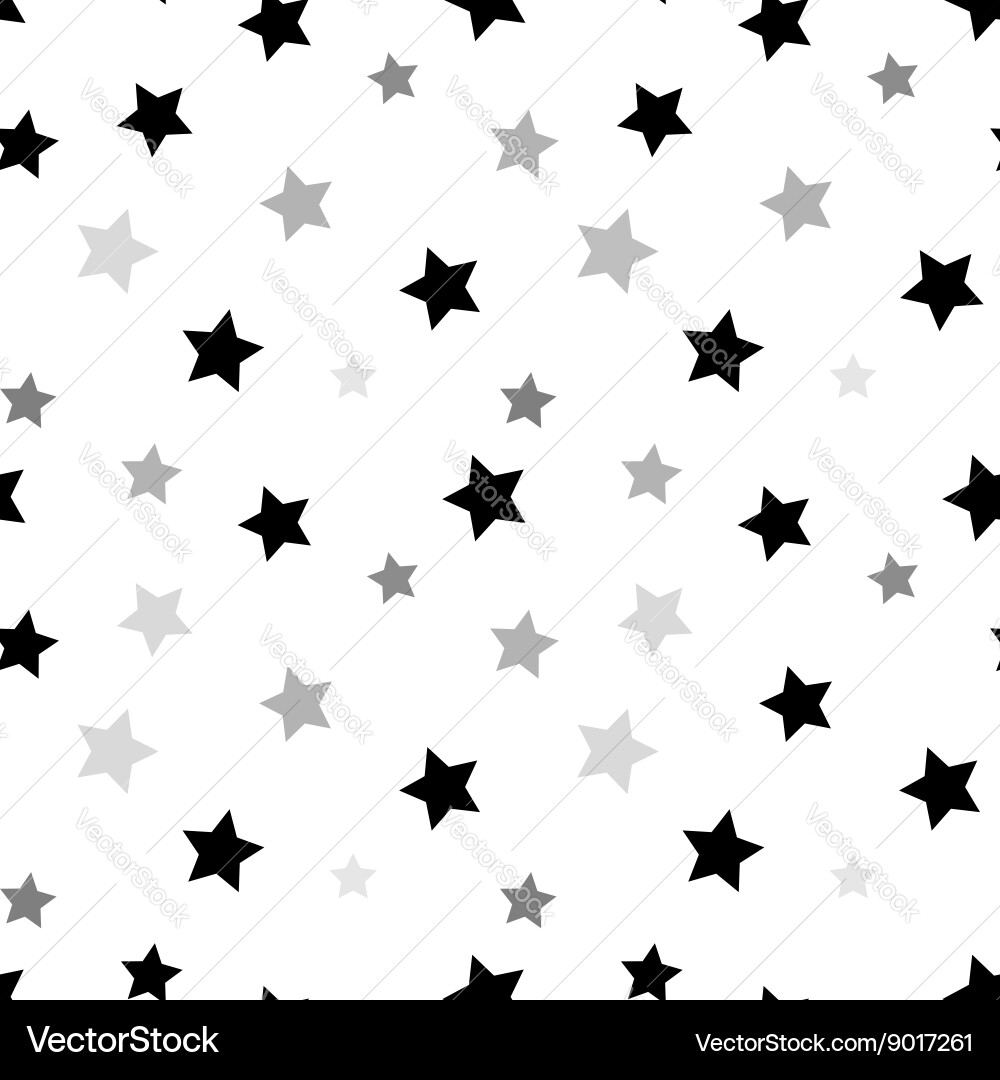 Stars seamless pattern white 3d Royalty Free Vector Image