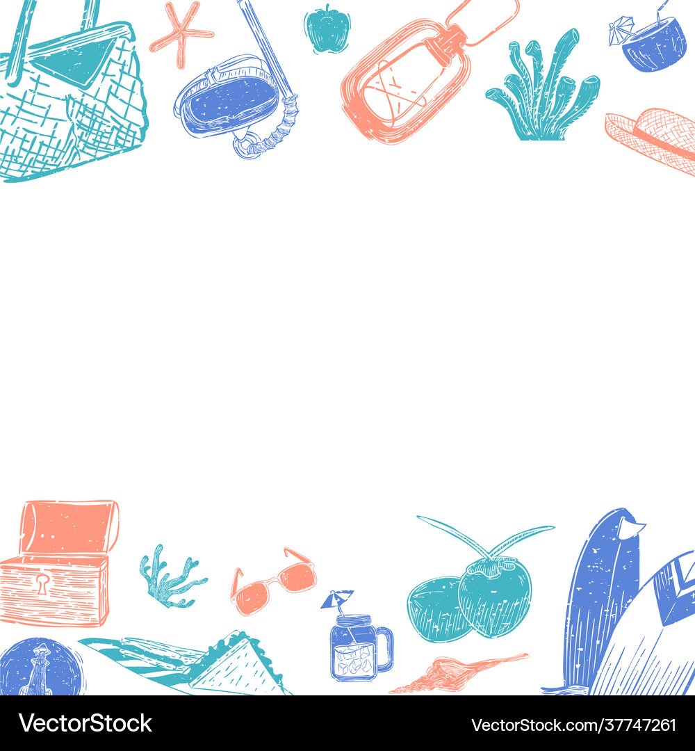 Tropical summer background Royalty Free Vector Image