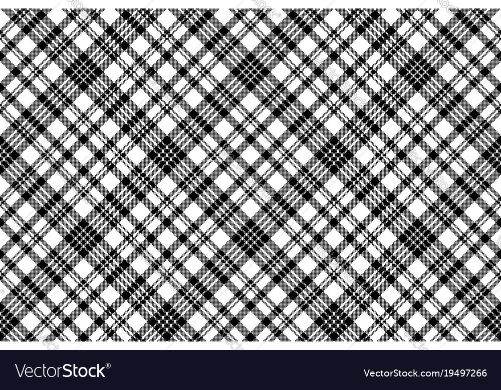 Abstract check pixel plaid seamless pattern black