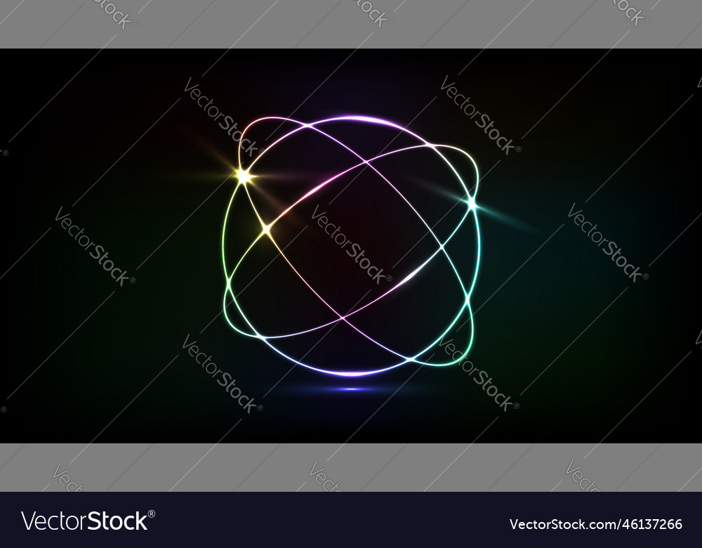 Abstract cosmic dynamic color circle background vector image Abstract cosmic dynamic color circle background