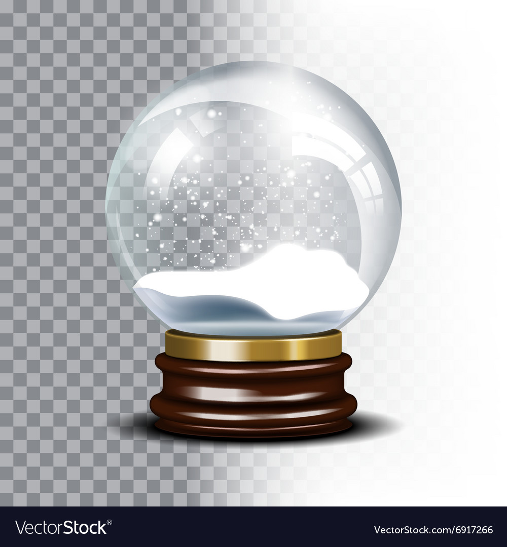 Christmas snow globe on checkered Royalty Free Vector Image