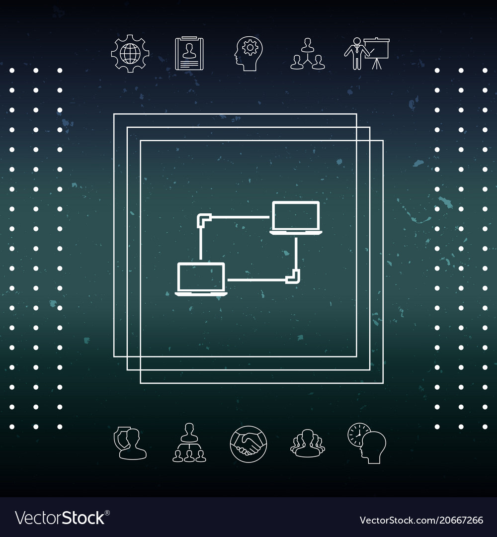 Computer network data exchange transfer concept vector image Computer network data exchange transfer concept