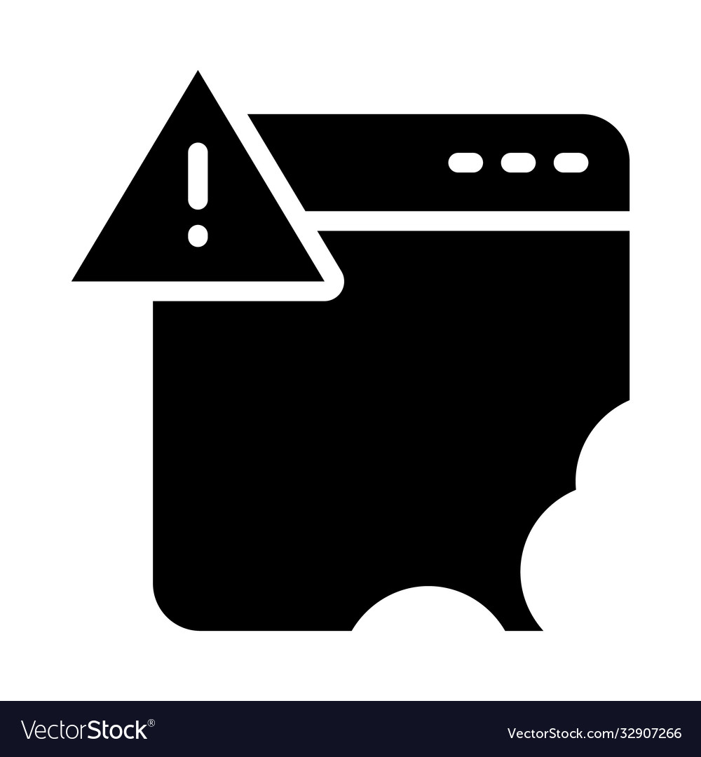 Cyber security concept broken web page