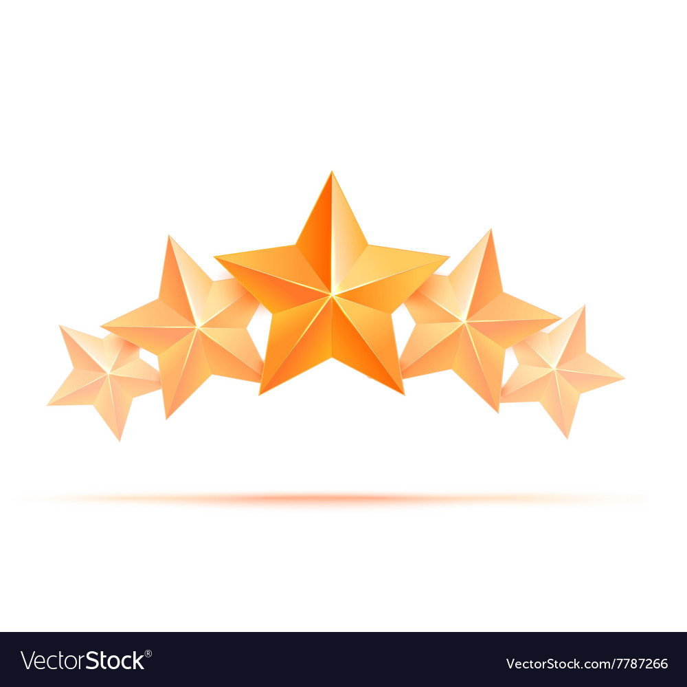 Five 3d gold stars premium the best reward