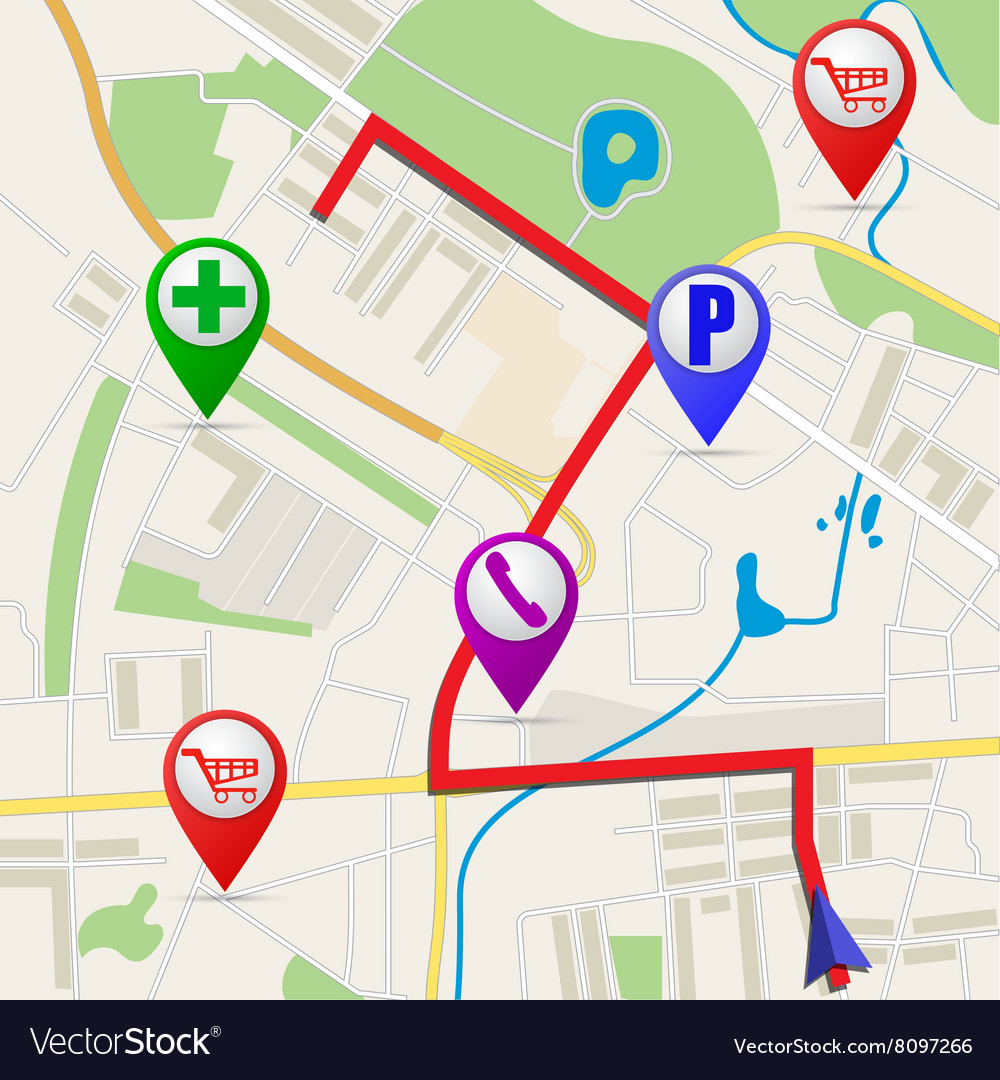 Folded maps with color point markers