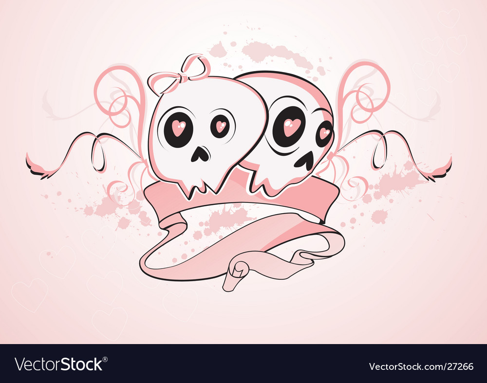 Download Girly skulls Royalty Free Vector Image - VectorStock