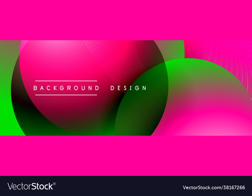 Gradient circles with shadows techno vector image Gradient circles with shadows techno
