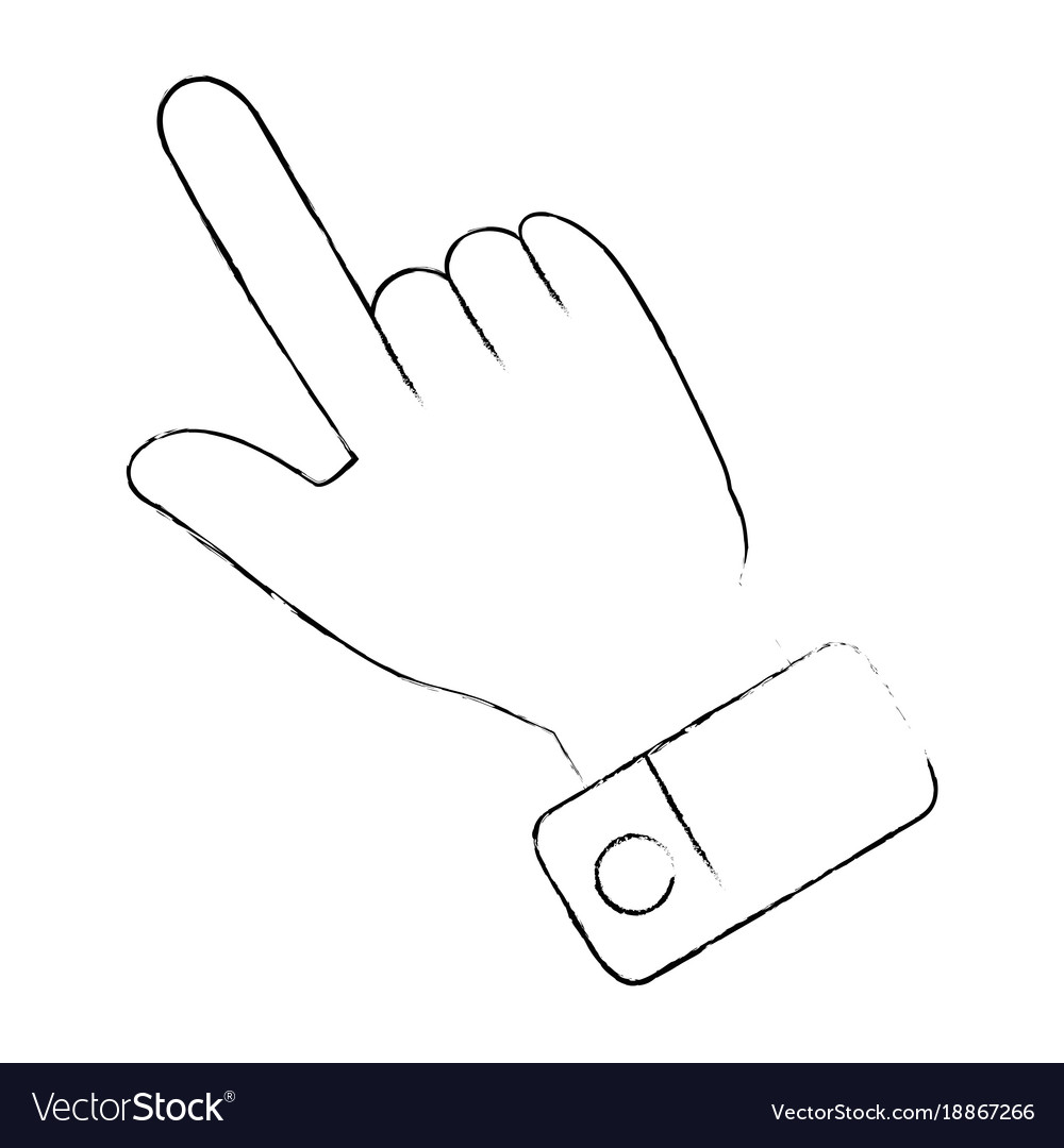 Hand index isolated icon