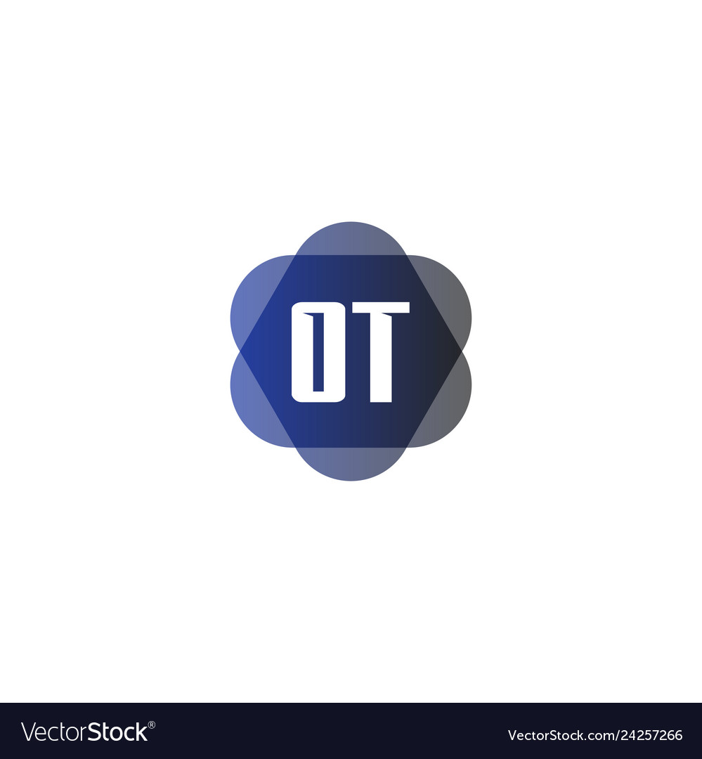 Initial Letter Logo Ot Template Design Royalty Free Vector