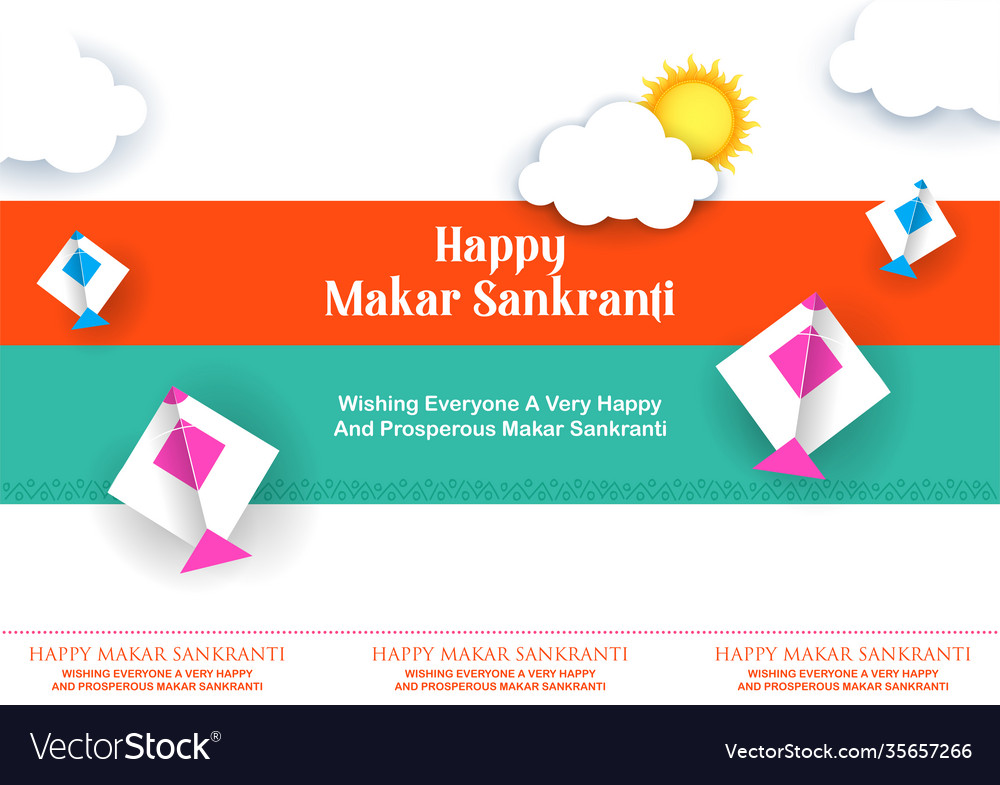 Makar sankranti wallpaper with colorful kite