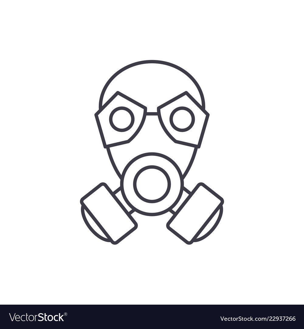 Mask line icon concept linear