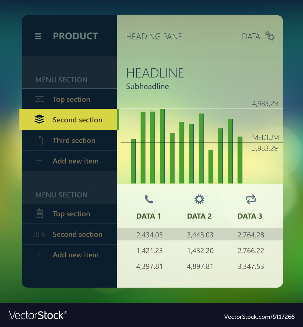Modern User Interface Screen Template For Mobile Vector Image