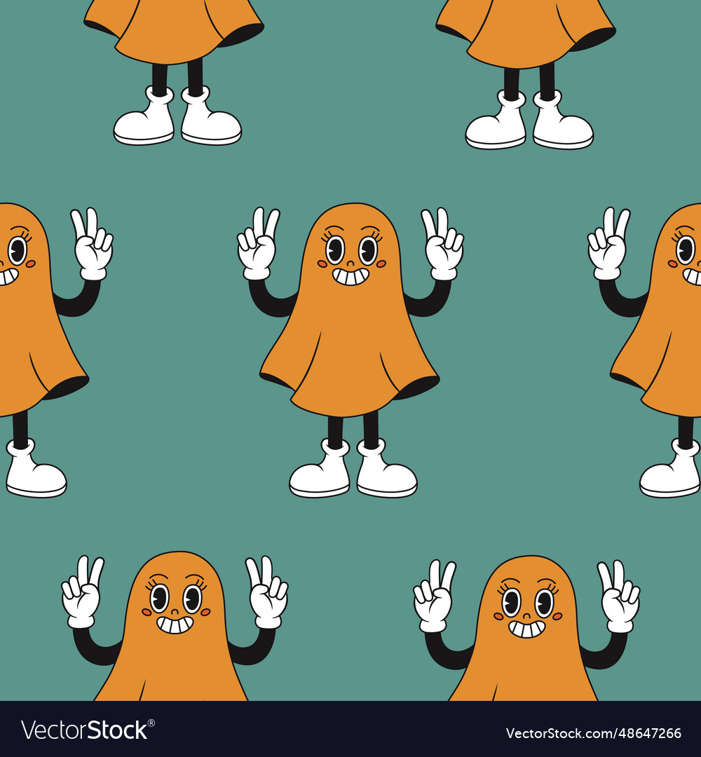 Seamless pattern with ghost