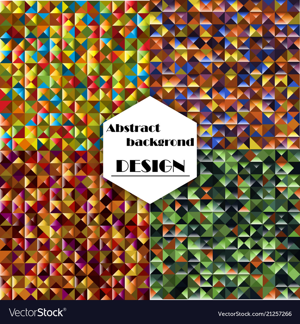 Set of abstract triangle pattern background