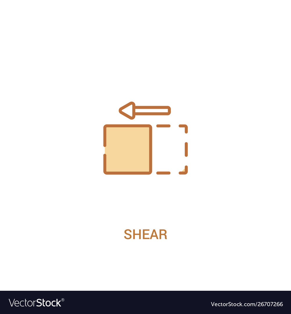 Shear concept 2 colored icon simple line element