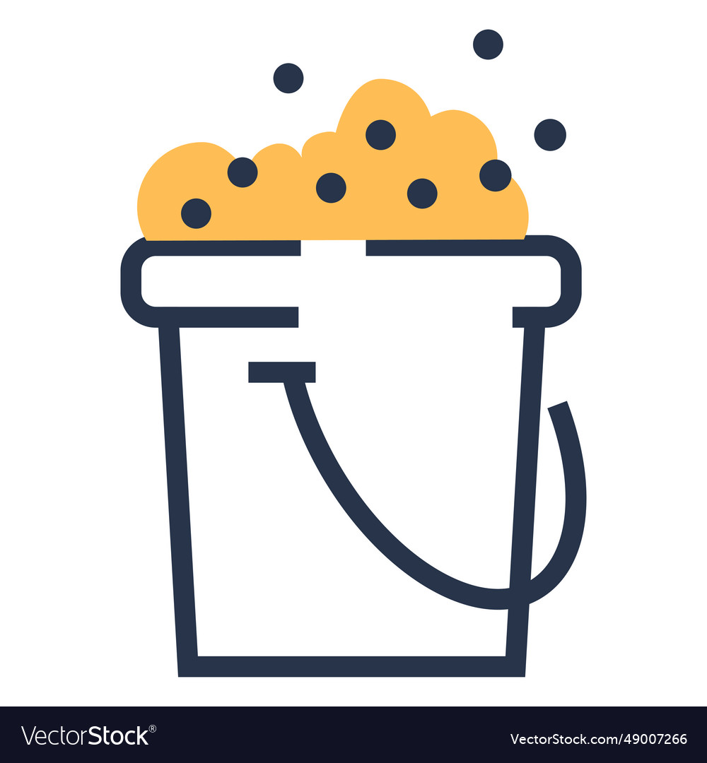 Soap bucket bubbles icon