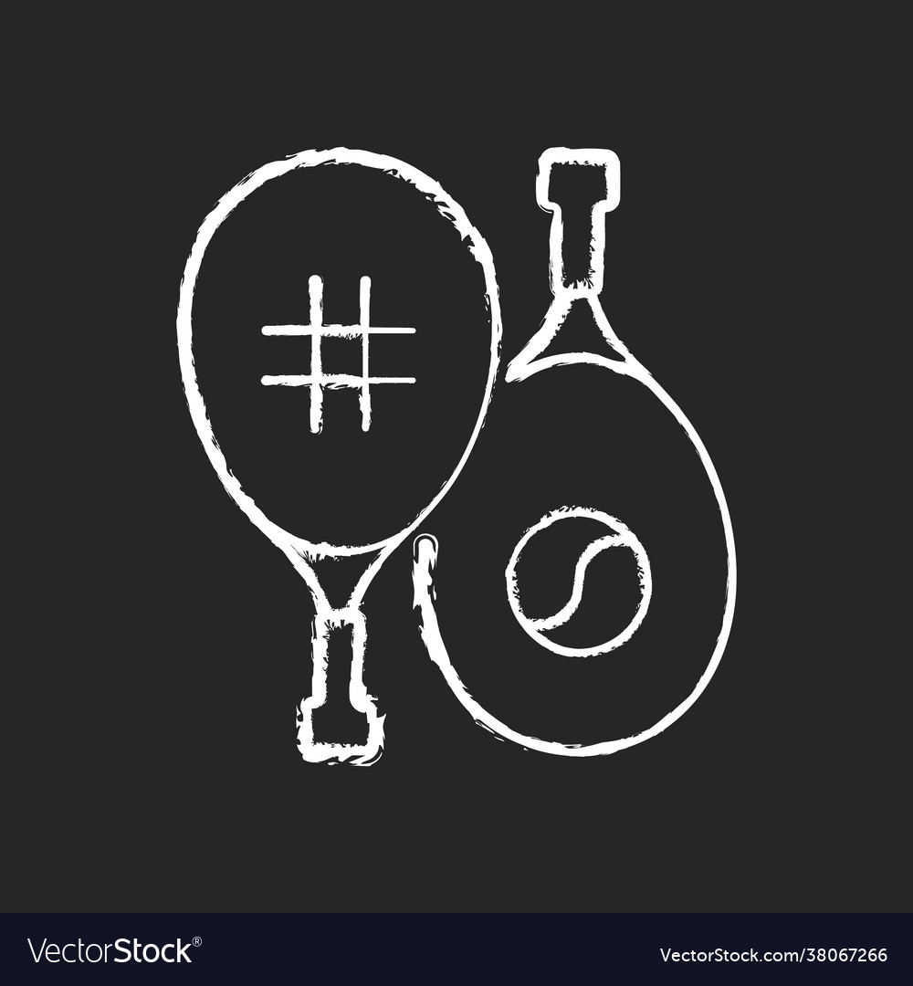 Tennis chalk white icon on dark background