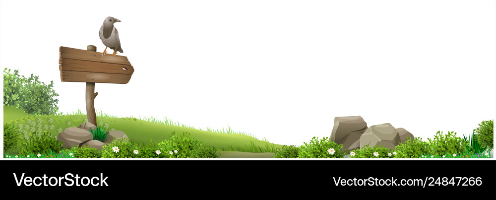 Wide background with green Royalty Free Vector Image