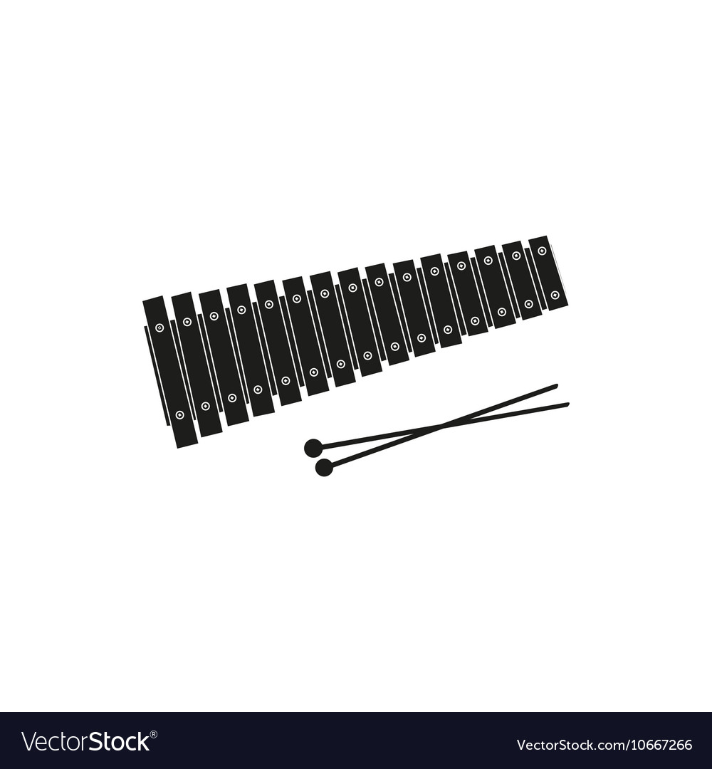 Xylophone on white Royalty Free Vector Image - VectorStock