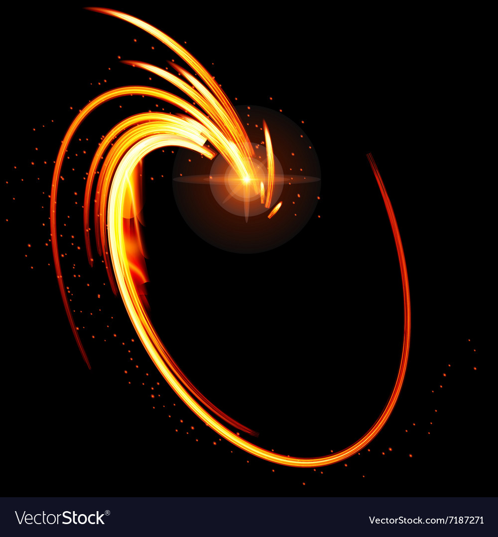 Abstract glow background with fire shape