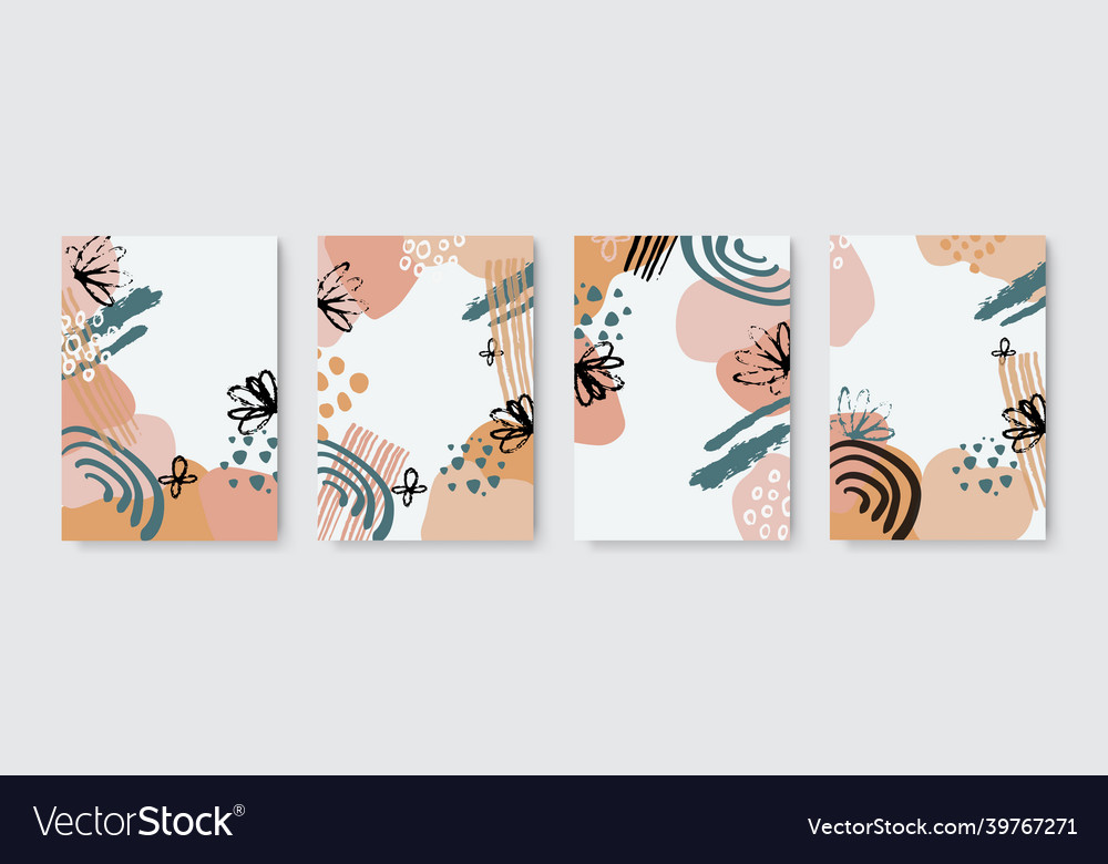 Abstract organic cover banner template minimal