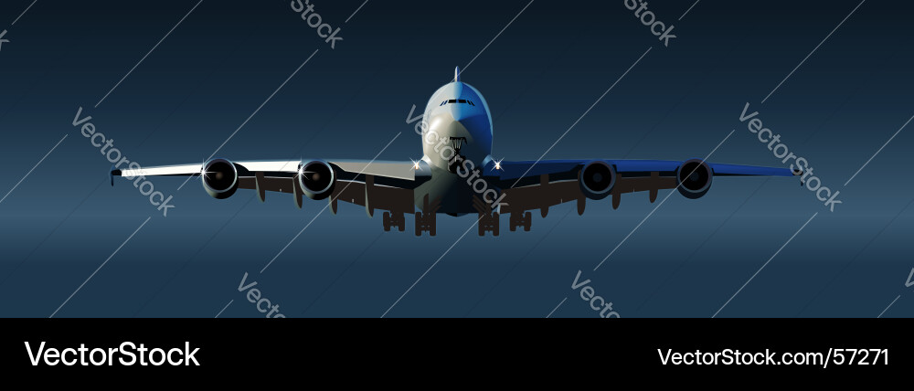 Airbus takeoff Royalty Free Vector Image - VectorStock