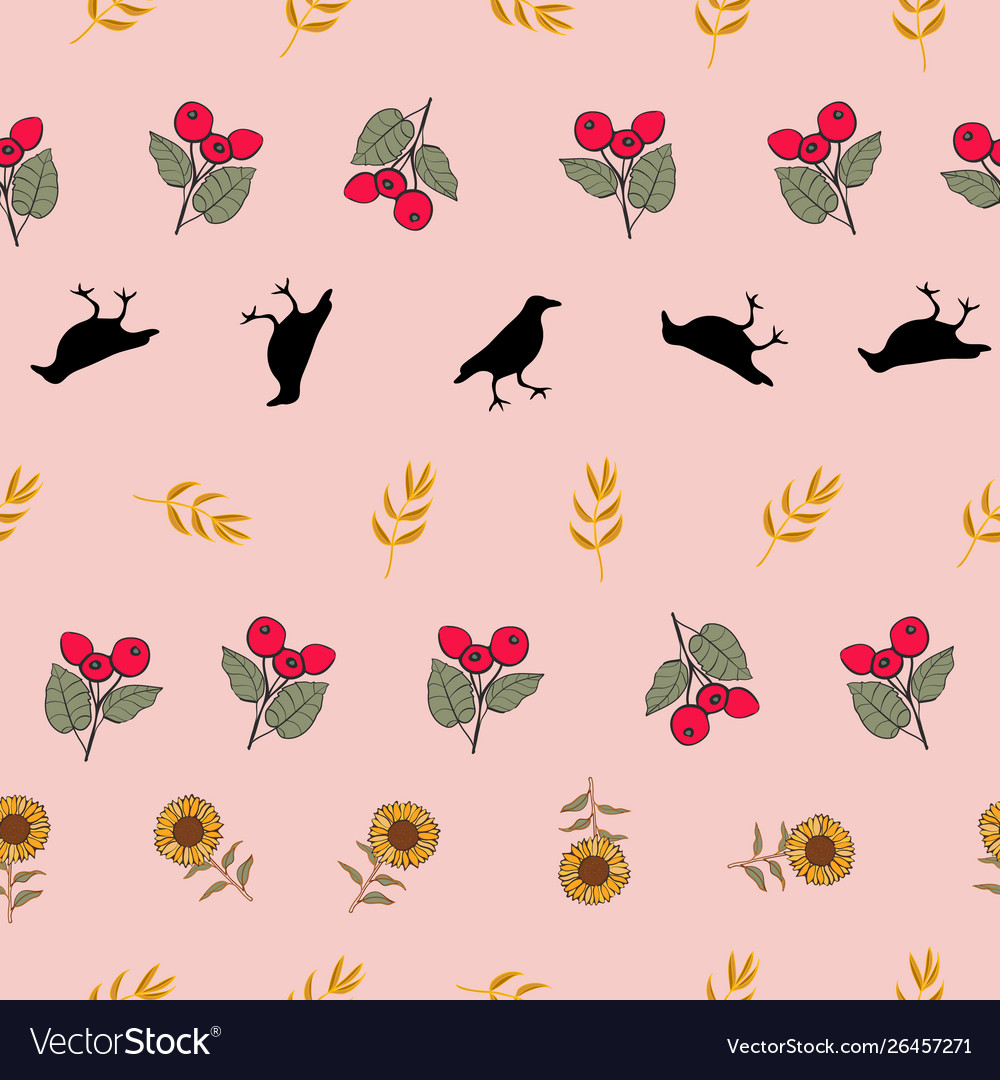 Autumn fall seamless repeat pattern print Vector Image Autumn fall seamless repeat pattern print