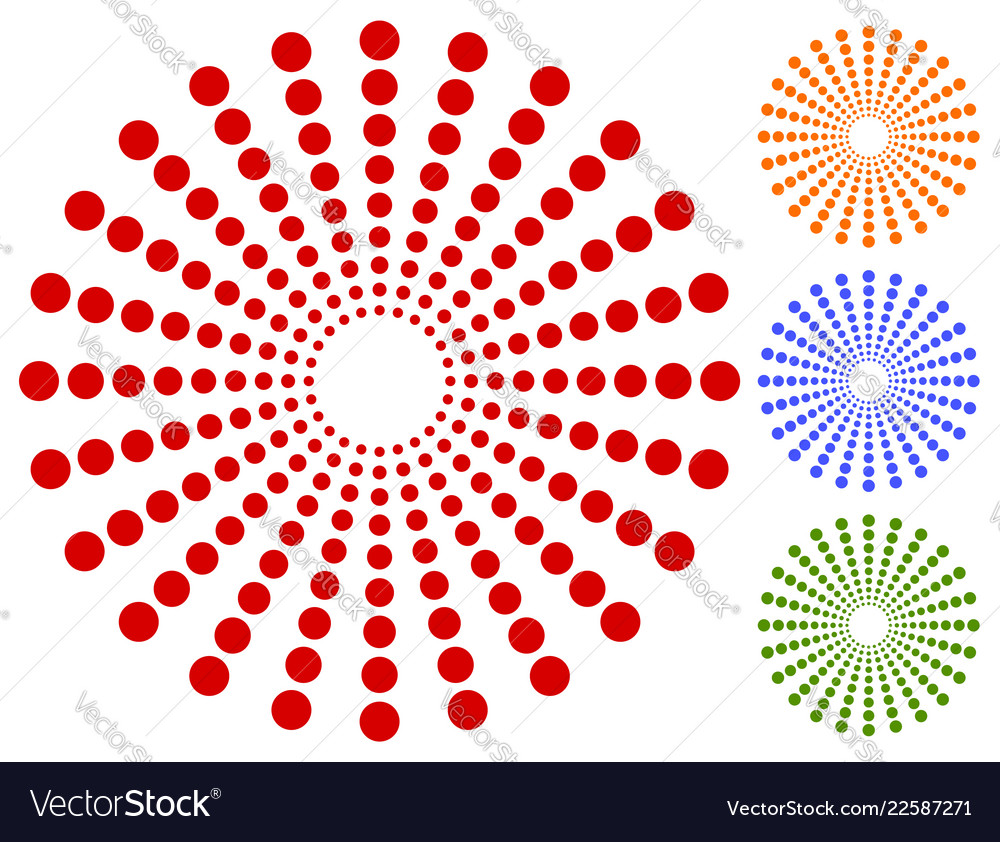 Dots circles circular motif element radiating Vector Image Dots circles circular motif element radiating