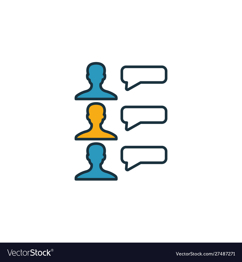 Forum icon set four elements in different styles Vector Image Forum icon set four elements in different styles