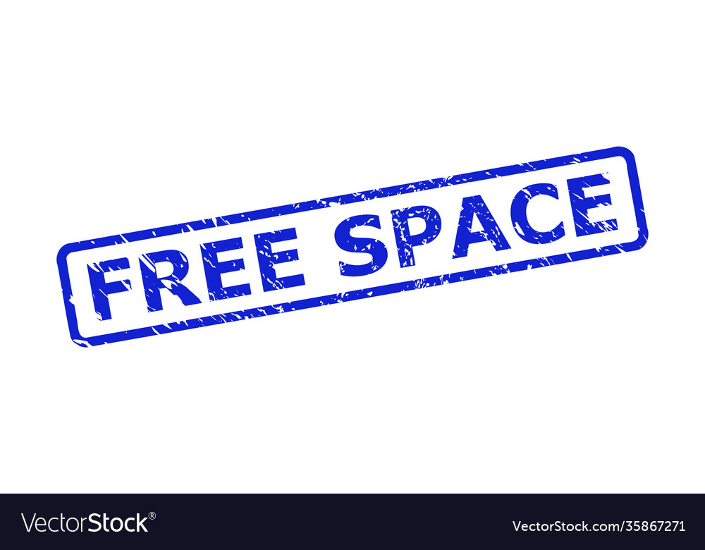 Free space stamp seal with grunge surface