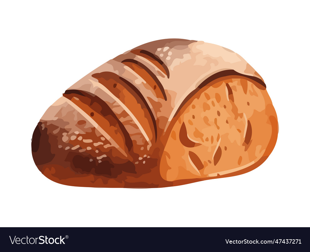 Freshly baked bread a gourmet meal icon