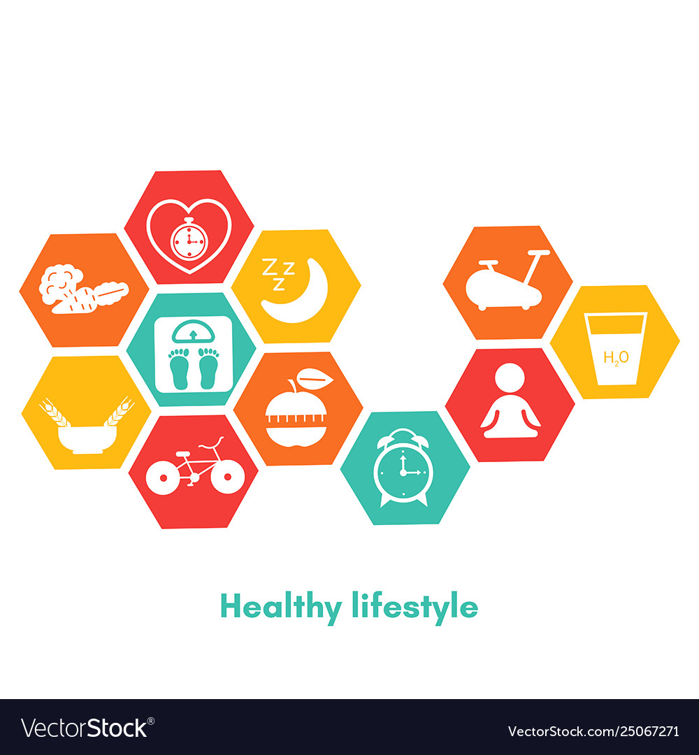 Gesunde Lifestyle Icons