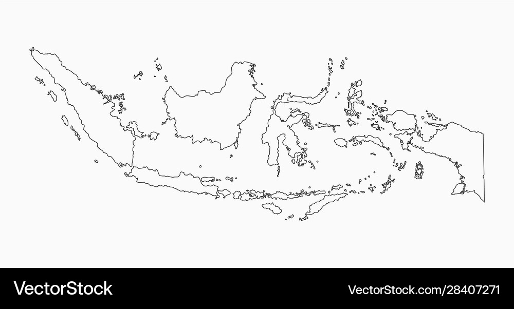 Indonesia map asia country template Royalty Free Vector