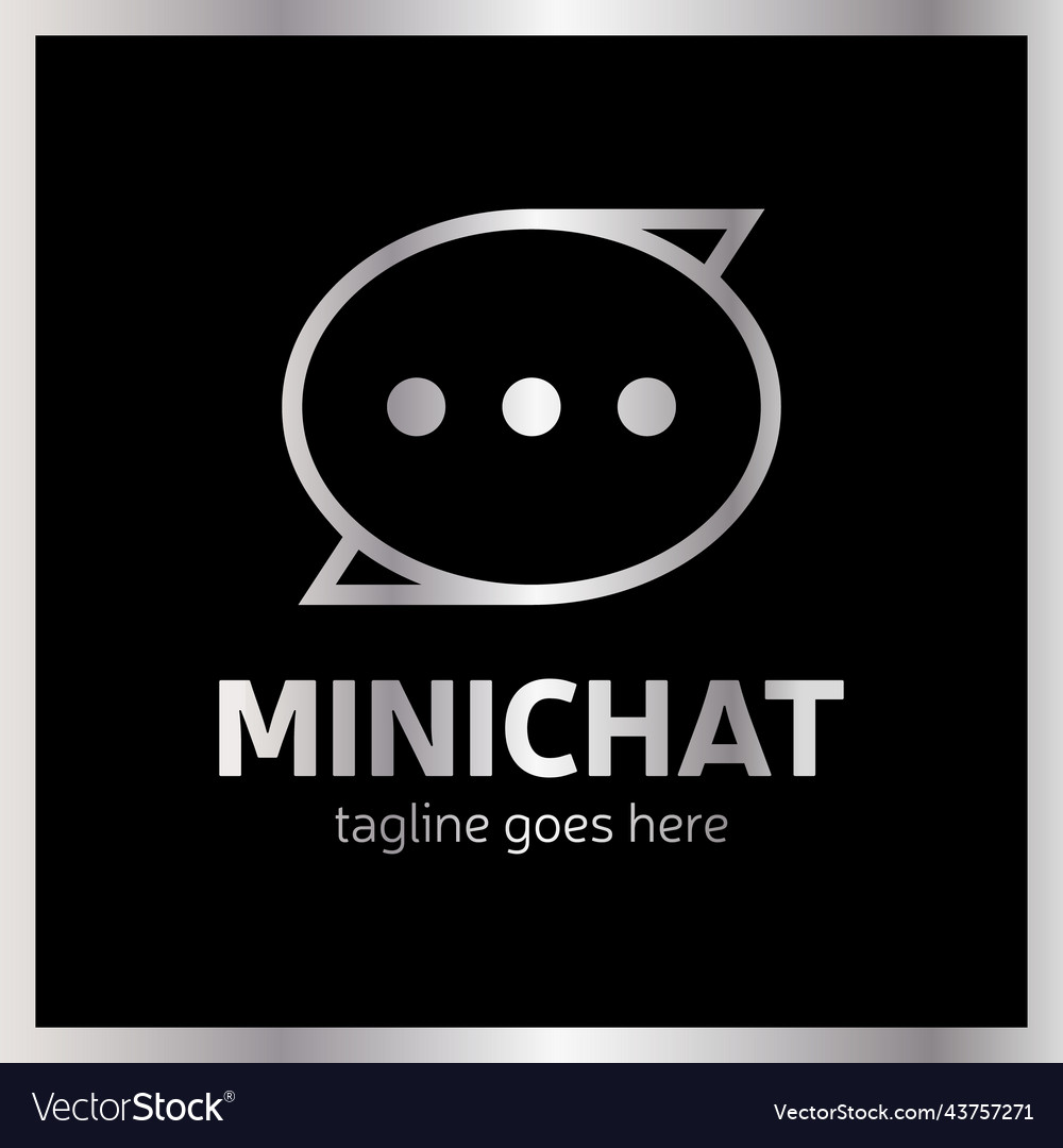 Mini chat logo Vector Image Mini chat logo