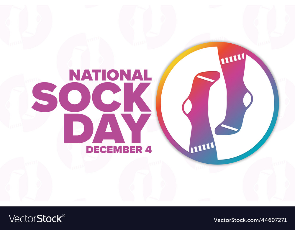 National sock day december 4 holiday concept