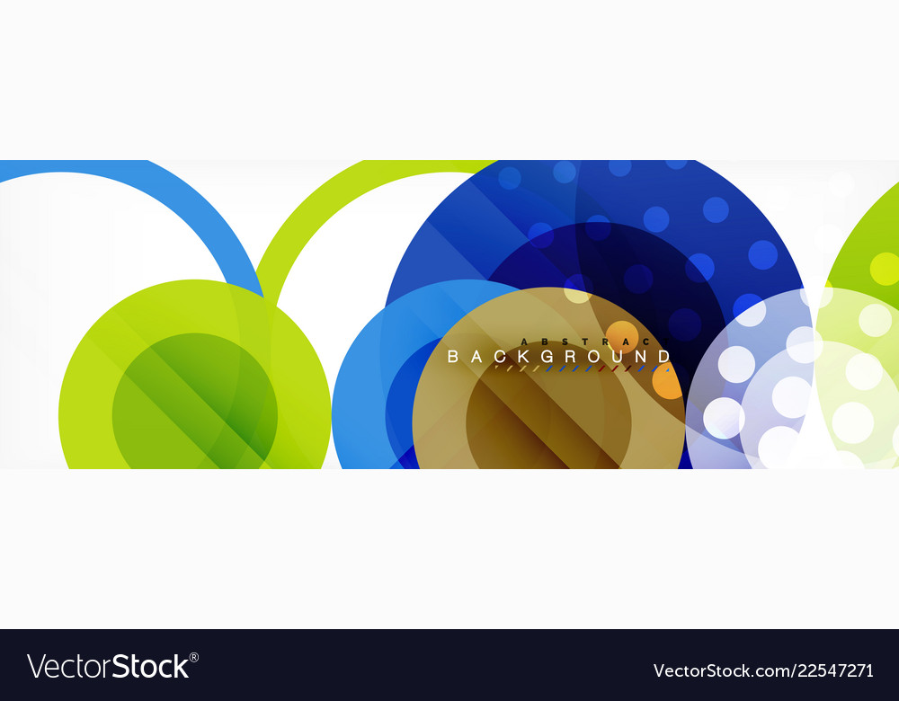 Overlapping circles design background vector image Overlapping circles design background