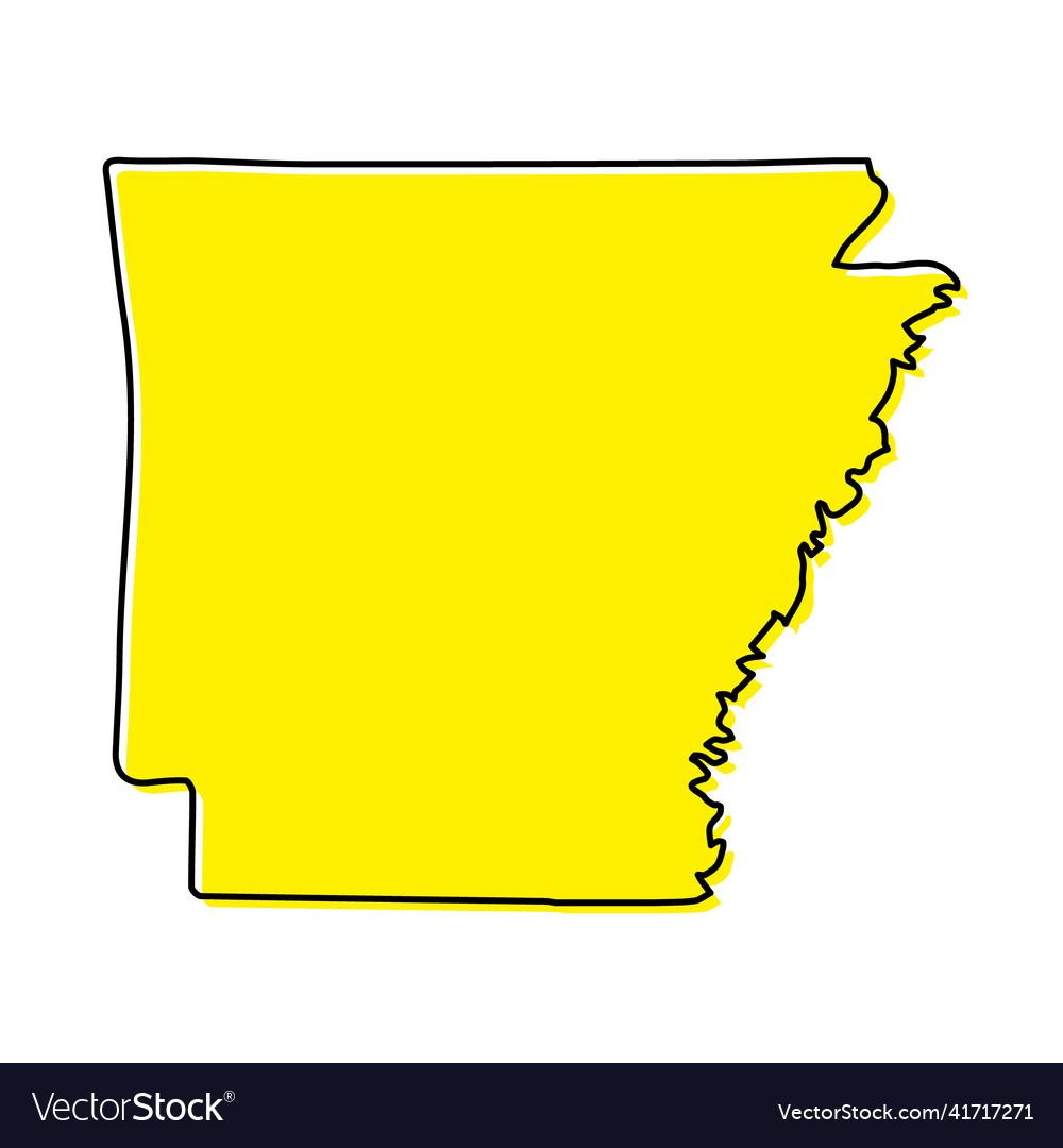 Simple Outline Map Of Arkansas Is A State Vector Image Simple Outline Map Of Arkansas Is A State Vector 41717271