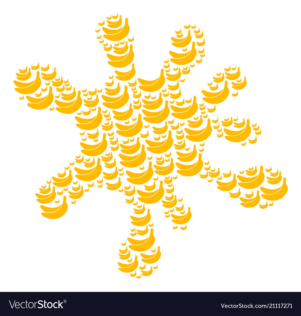 Spot mosaic of banana icons