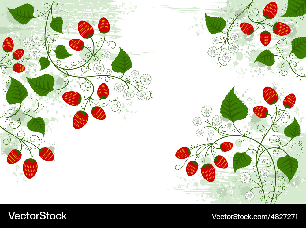 Strawberry background Royalty Free Vector Image