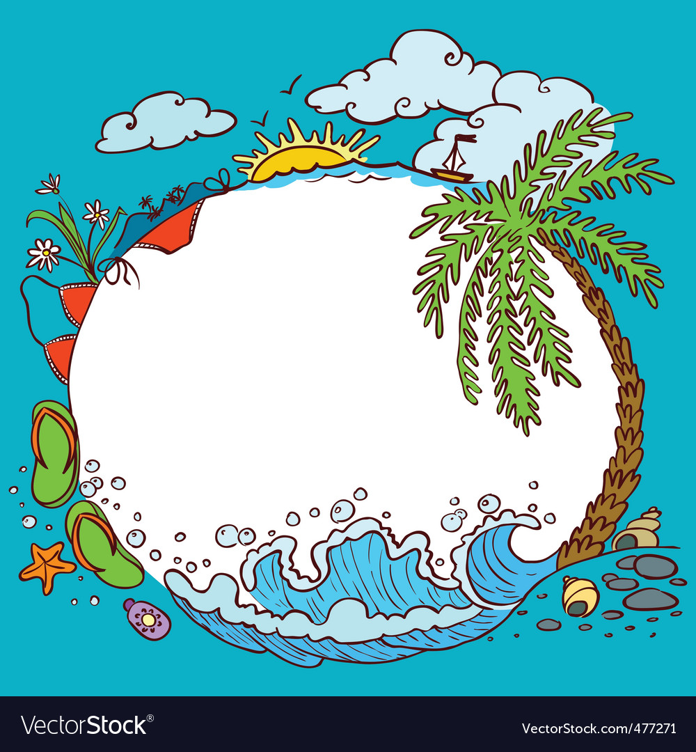 Summer frame Royalty Free Vector Image VectorStock
