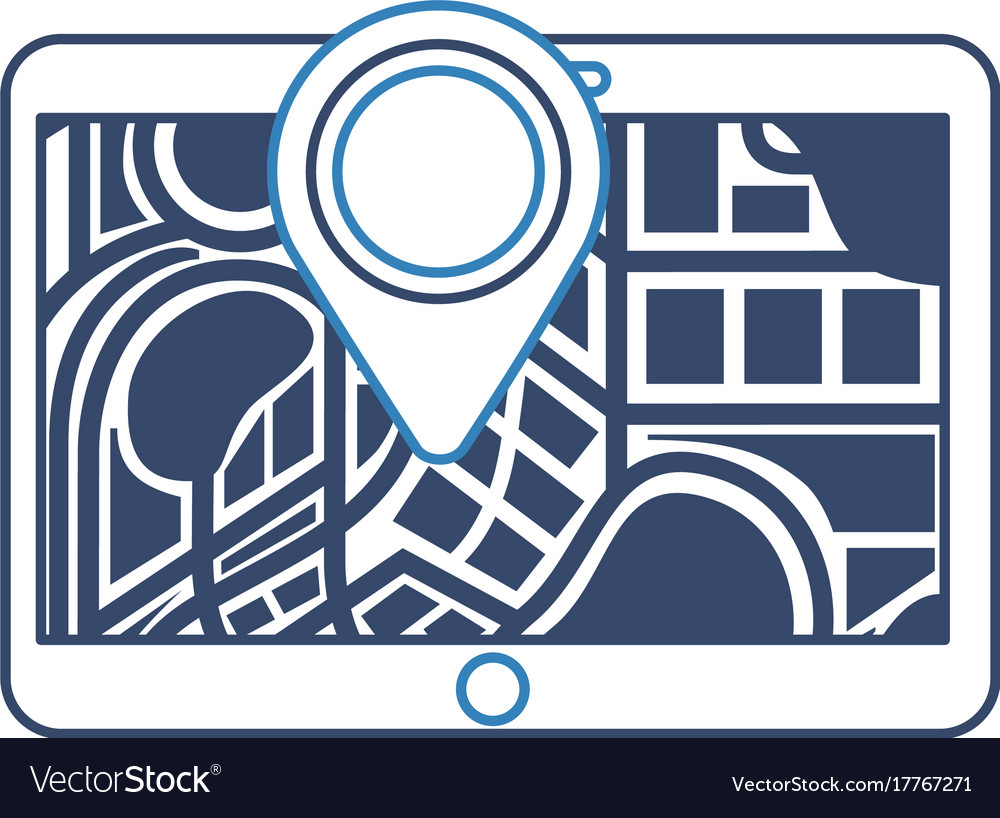 Tablet pointer map navigation destination symbol